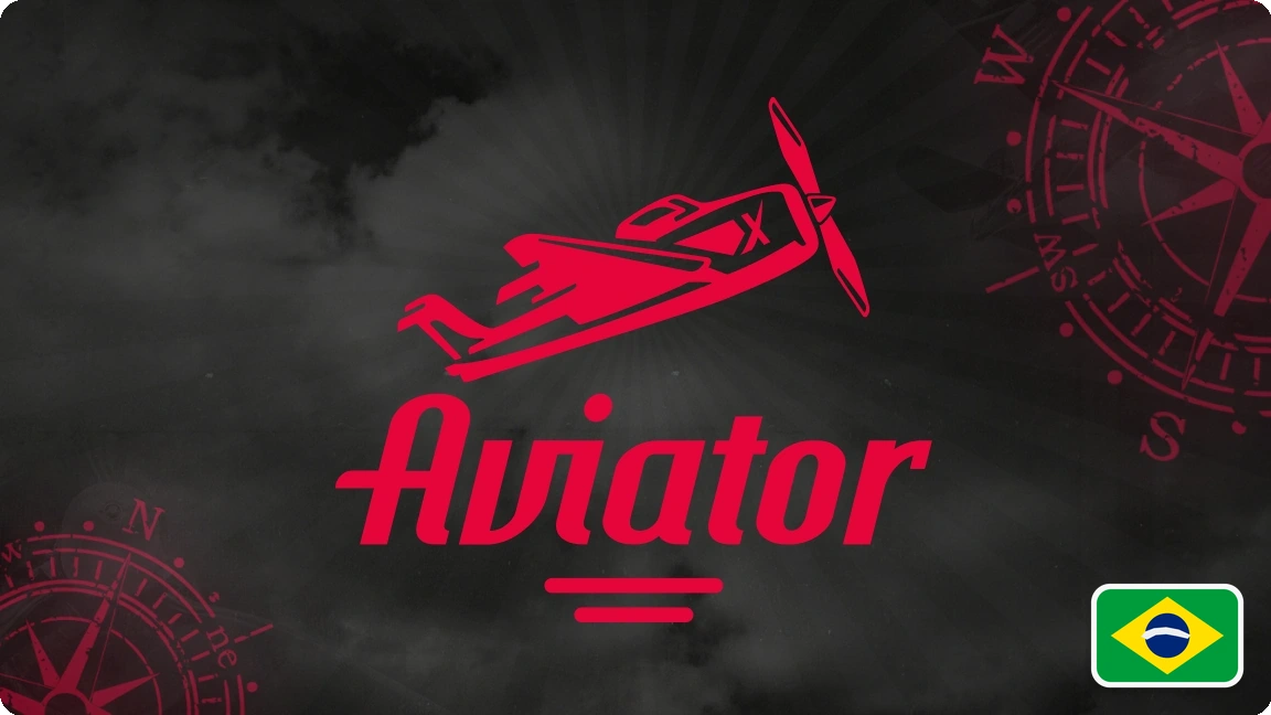 Banner escuro do Aviator com logo em destaque e atmosfera visual intensa